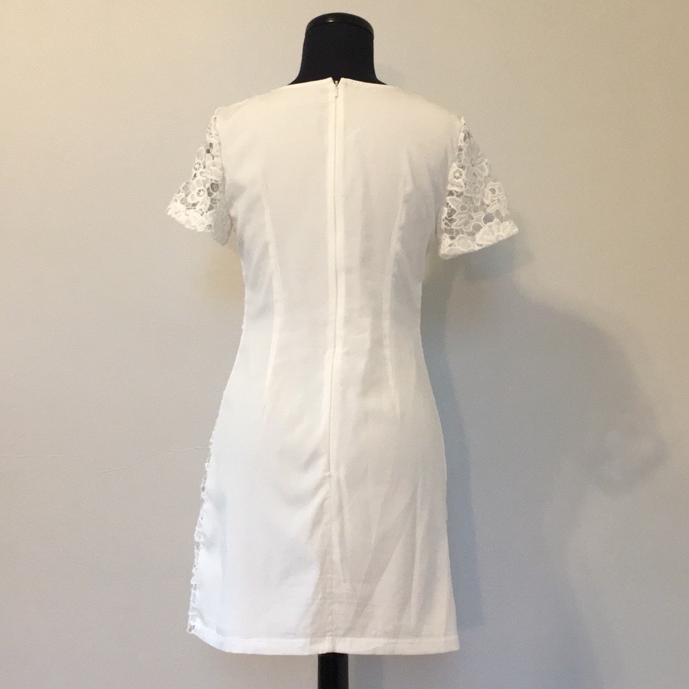 French Connection White Lace Mini Dress, 6 - Picture 3 of 7